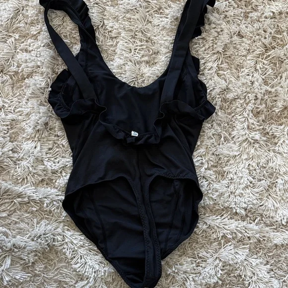 FP Movement by Free People Black Ruffle Love Me bodysuit - Picture 6 of 7